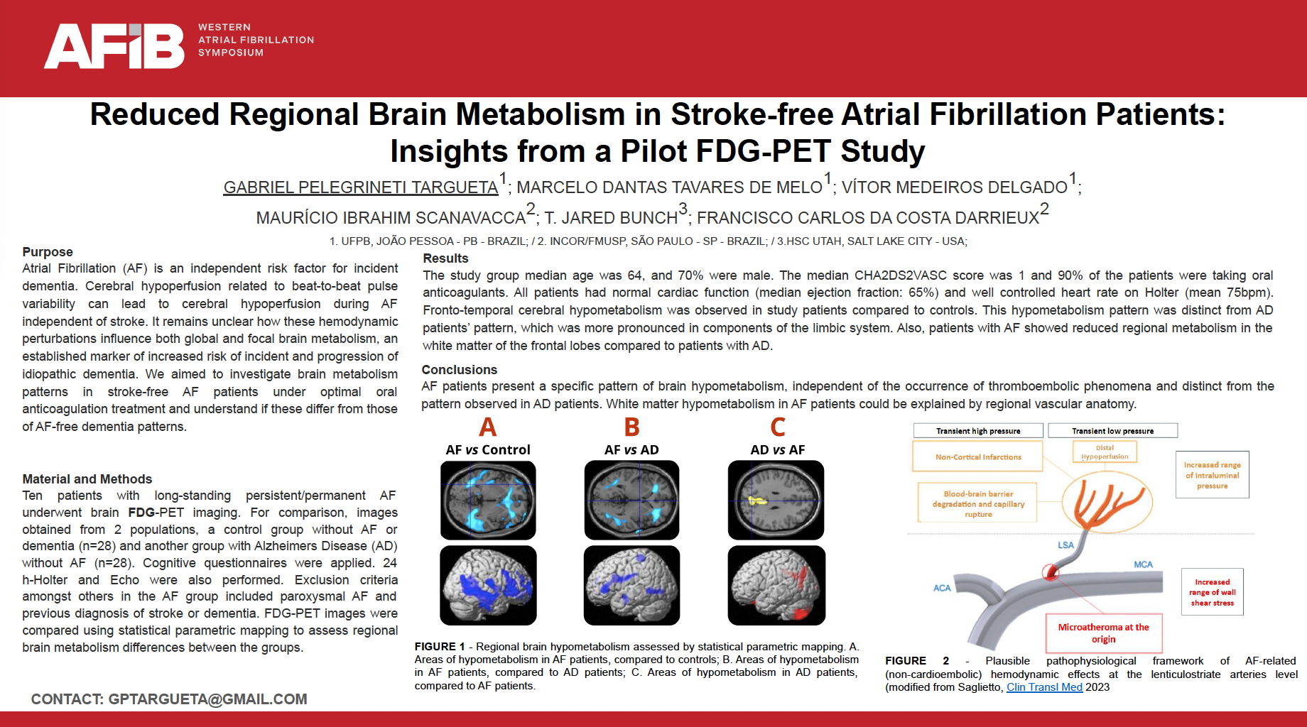 Reduced Regional Brain Metabolism in Stroke-free Atrial Fibrillation Patients: Insights from a Pilot FDG-PET Study