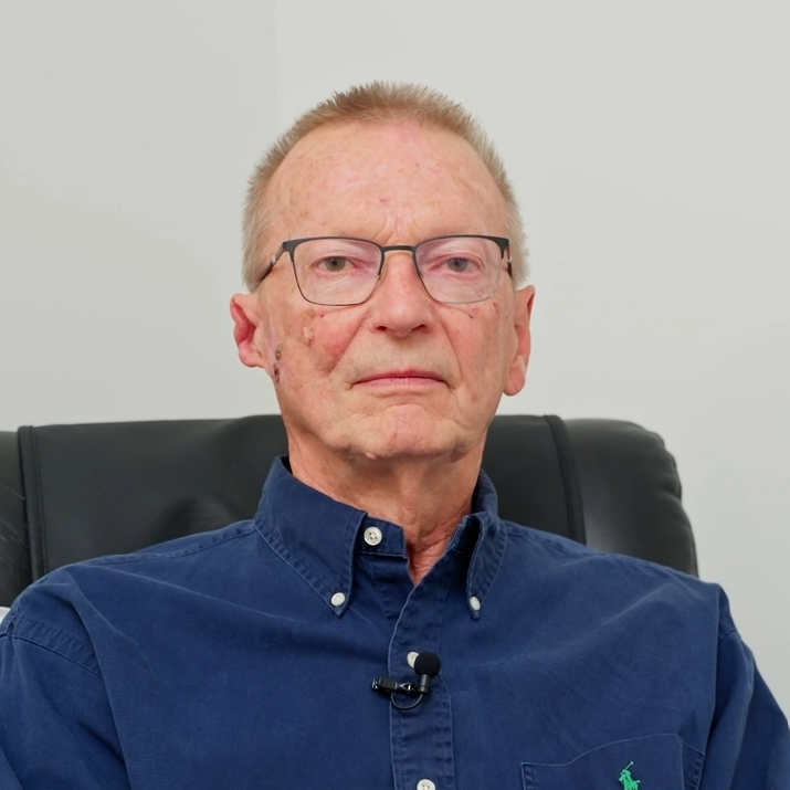 Nick, a person living with non-melanoma skin cancer