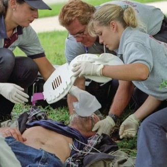 Physical evidence of low anterior or lateral rib fractures suggests the possibility of either hepatic or splenic injury, depending on the side. (Photo: Craig Jackson) 