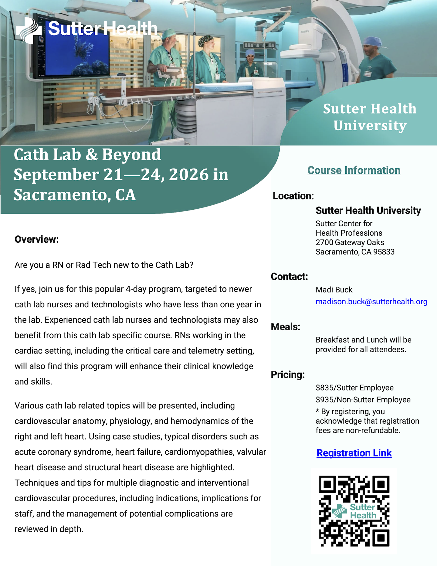 2026 Cath Lab and Beyond flyer