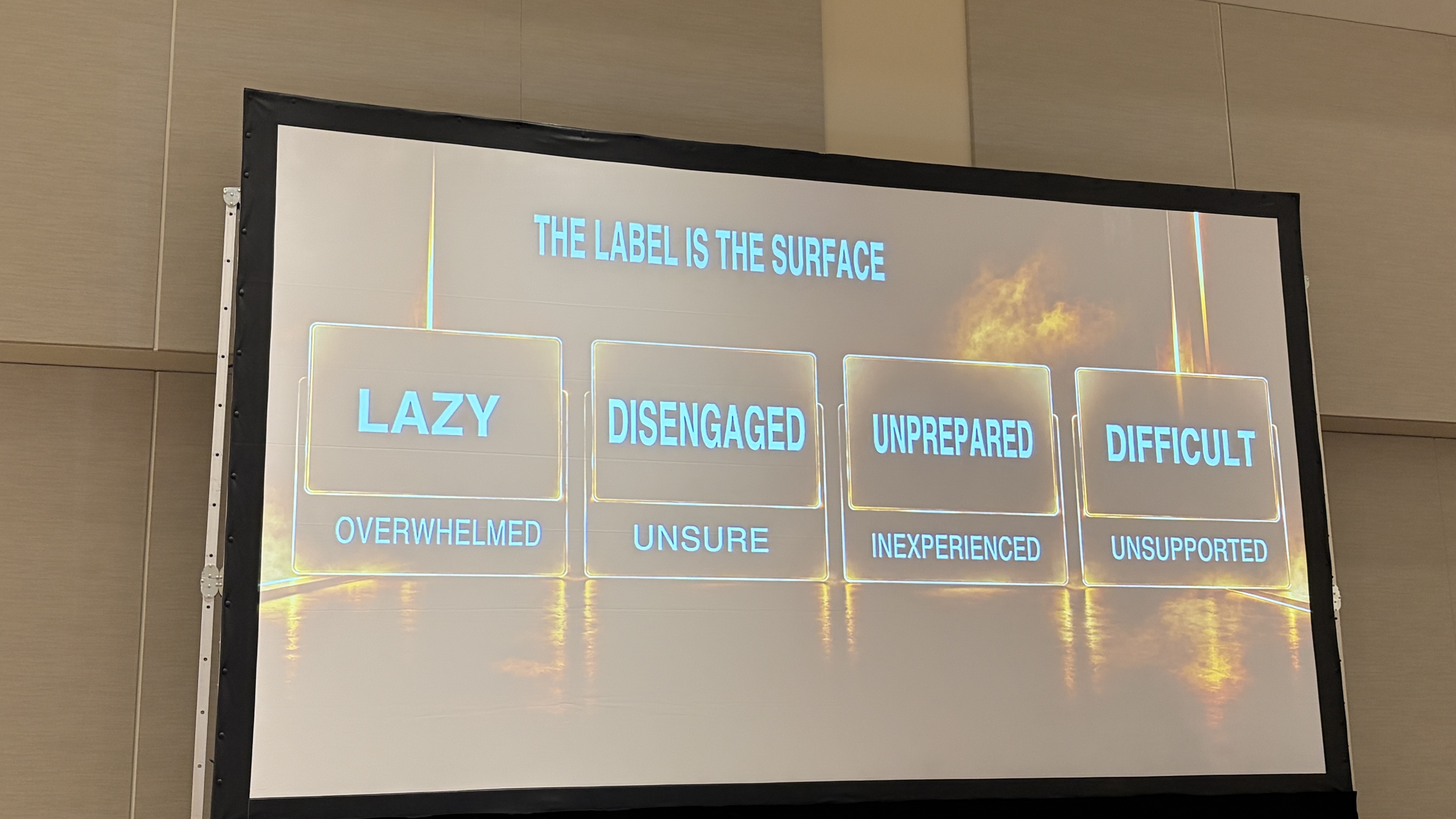 label is the surface