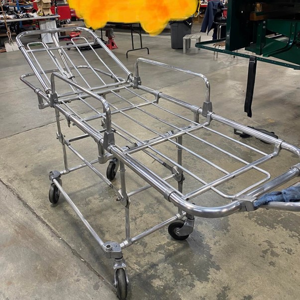 The original Ferno stretcher from the ambulance (Photo: Los Angeles County Fire Museum)