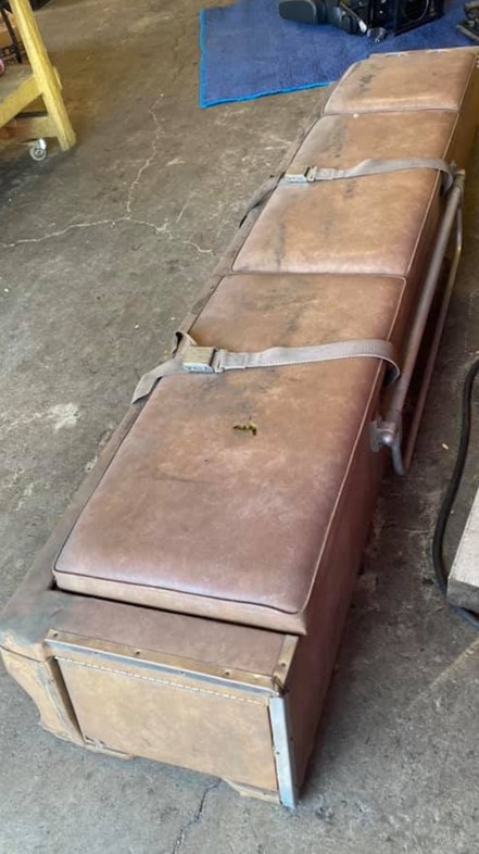 The original bench from the ambulance (Photo: Los Angeles County Fire Museum)