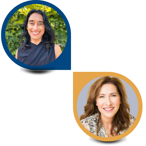 (Left to right) Moushumi Mukerji, MSN, PMHNP-BC, CNM and Vanessa Joy Walker, CPC, MPH Candidate.