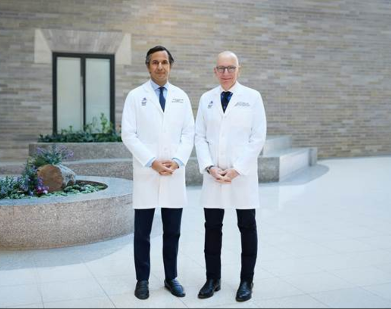 From left to right - Ismail El-Hamamsy, MD, PhD, Director of Aortic Surgery for the Mount Sinai Health System and Director of the Adams Valve Institute, David H. Adams, MD, the Marie-Josée and Henry R. Kravis Professor and Chair of the Department of Cardiovascular Surgery at the Icahn School of Medicine at Mount Sinai and Cardiac Surgeon-in-Chief of the Mount Sinai Health System.