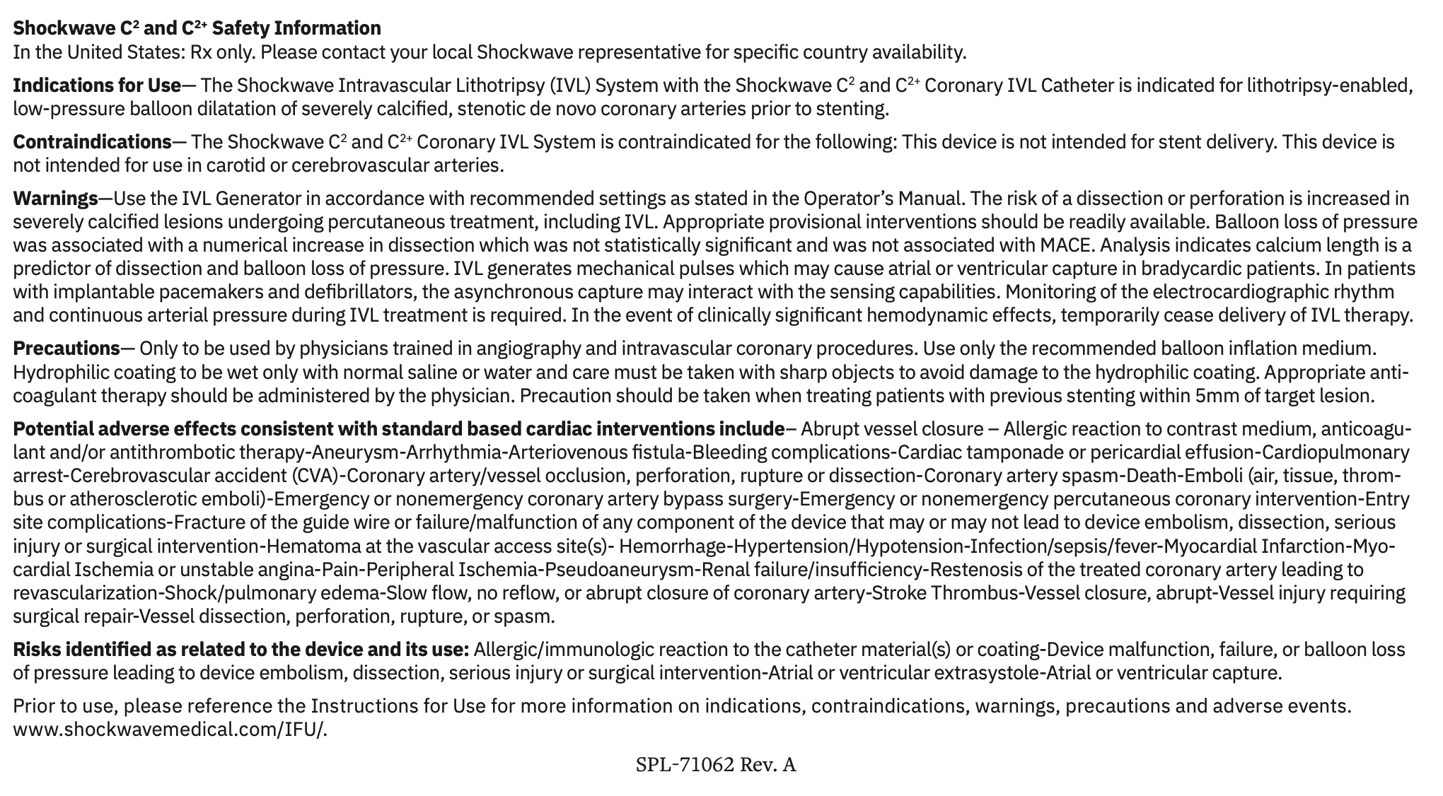 Ahmad Coronary Intravascular Lithotripsy safety