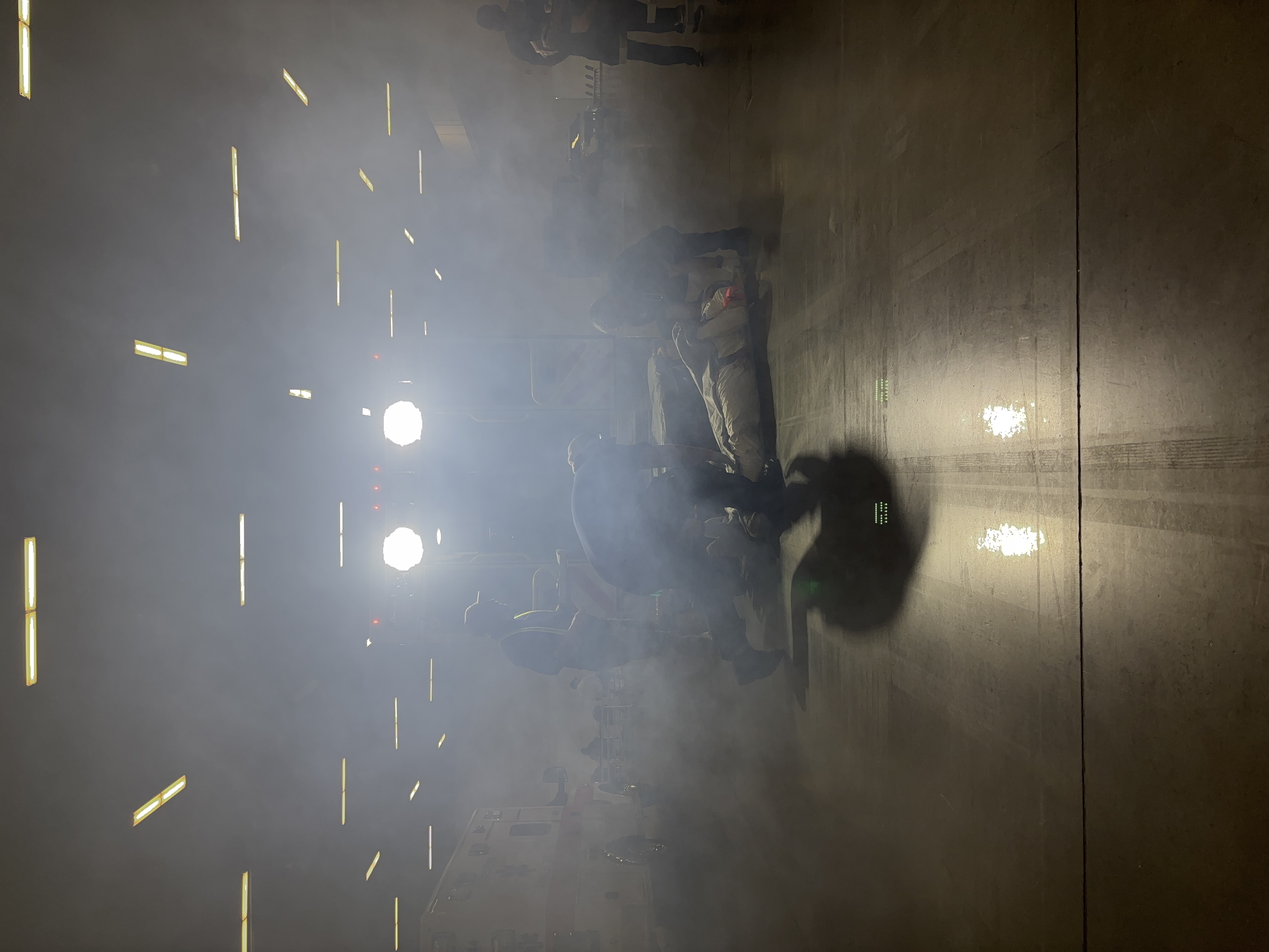 ambulance through the smoke