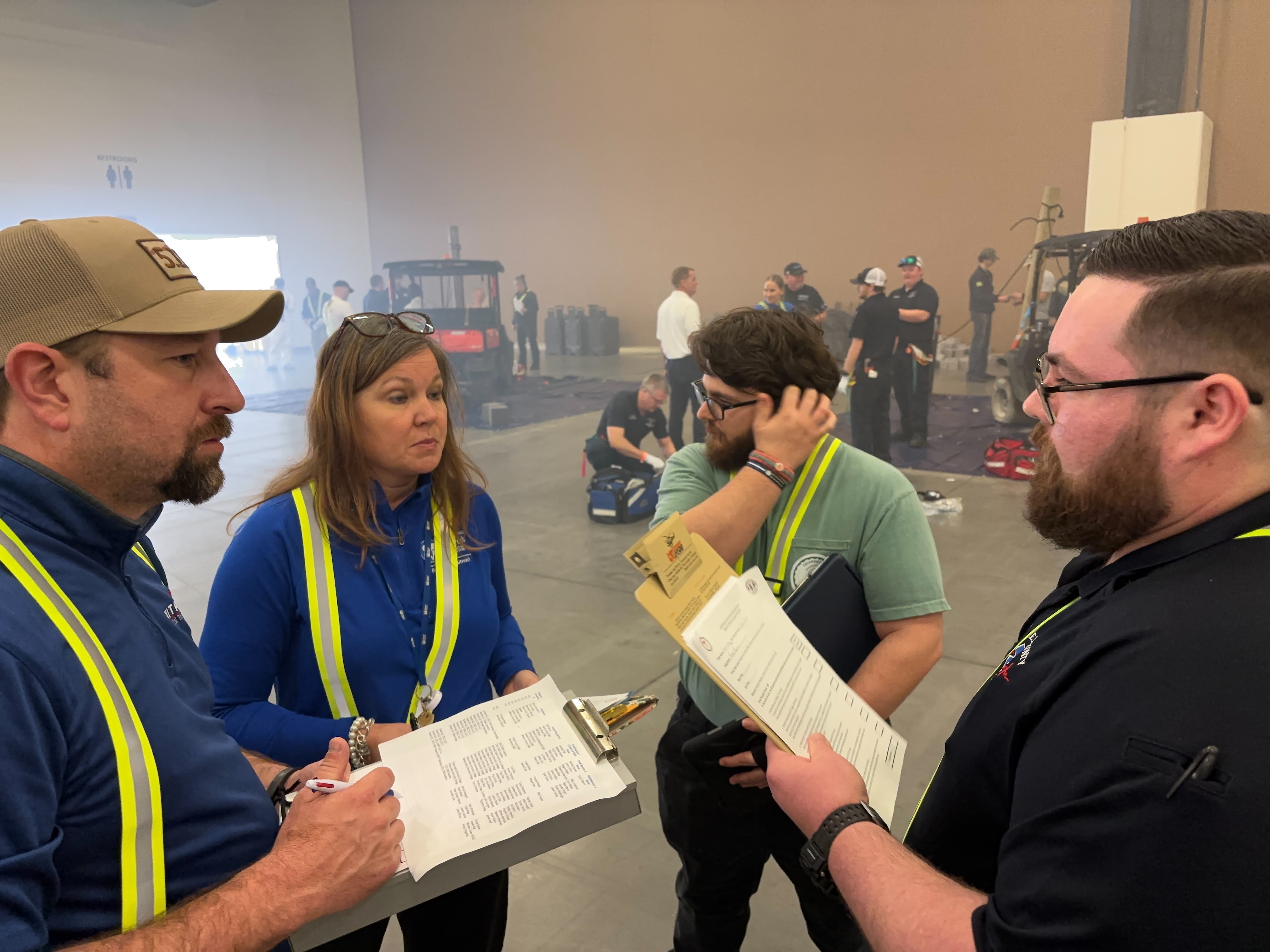 Judges tabulating results