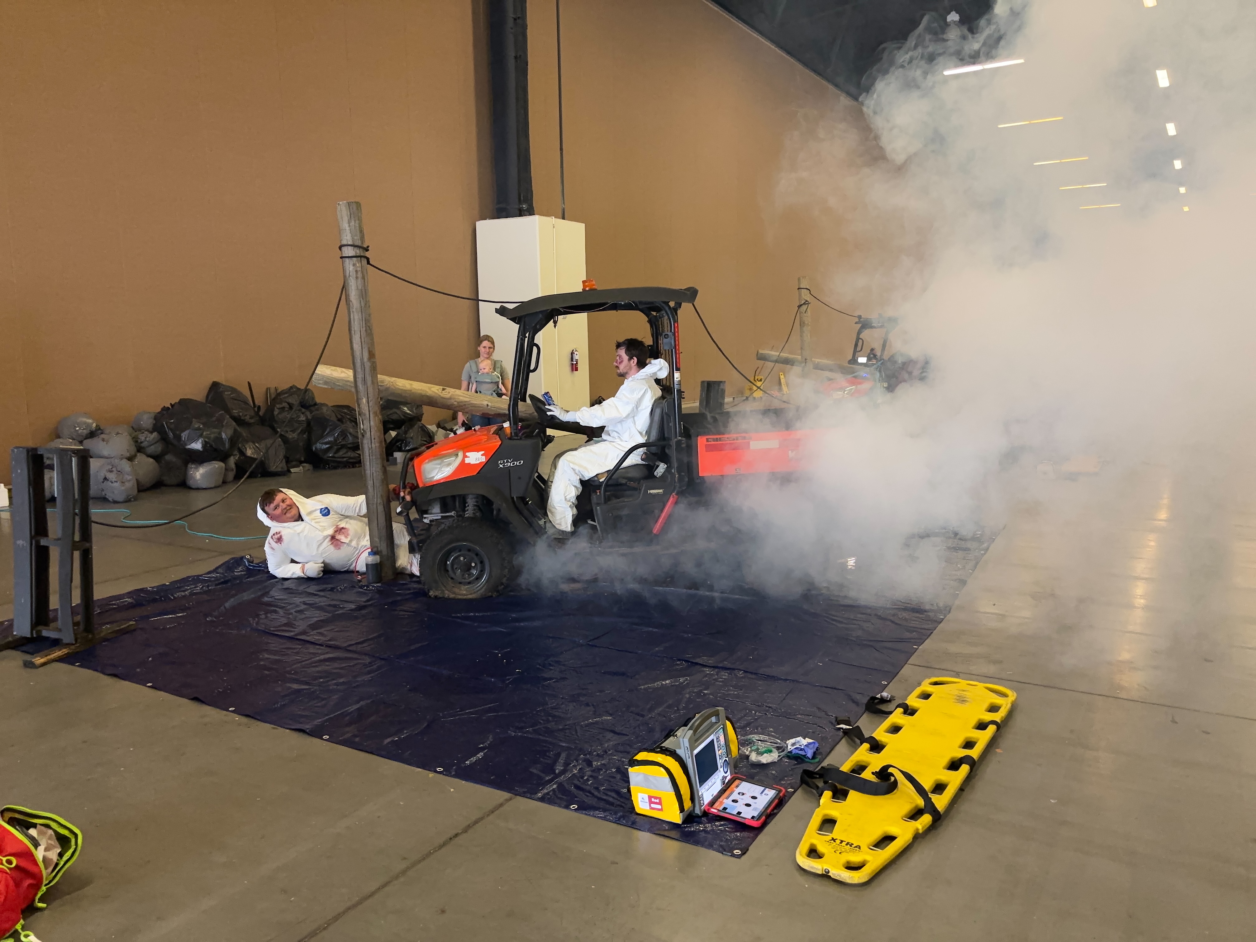 simulated ATV accident