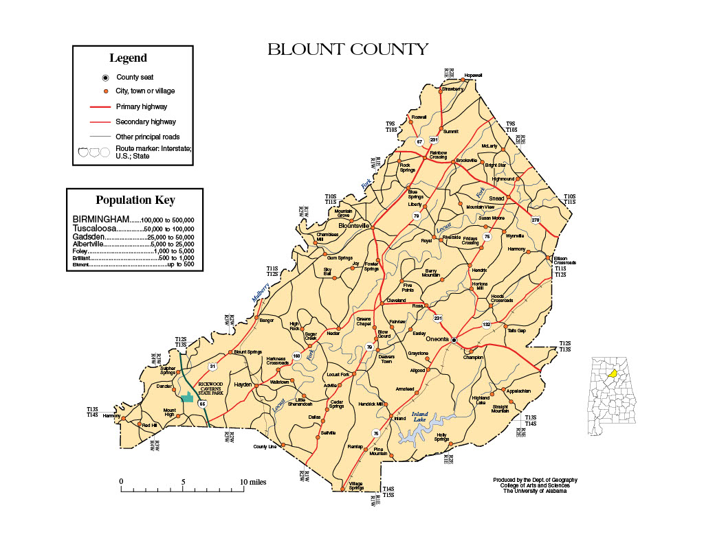 Blount County Map