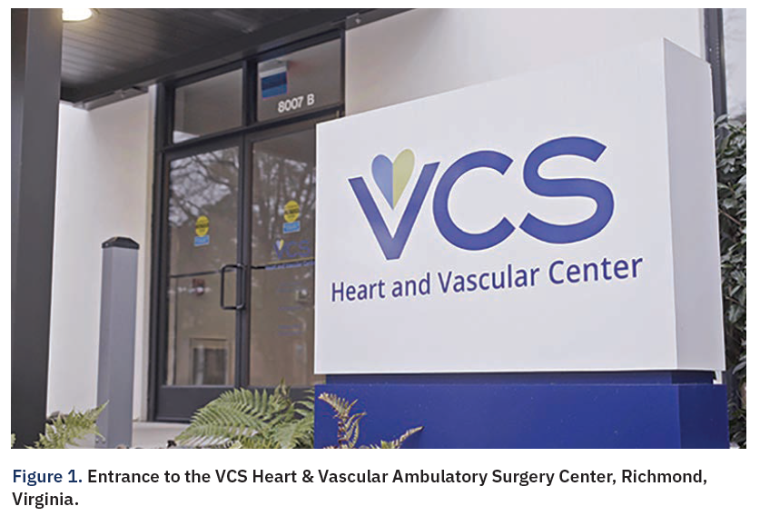 Figure 1. Entrance to the VCS Heart & Vascular Ambulatory Surgery Center, Richmond, Virginia.