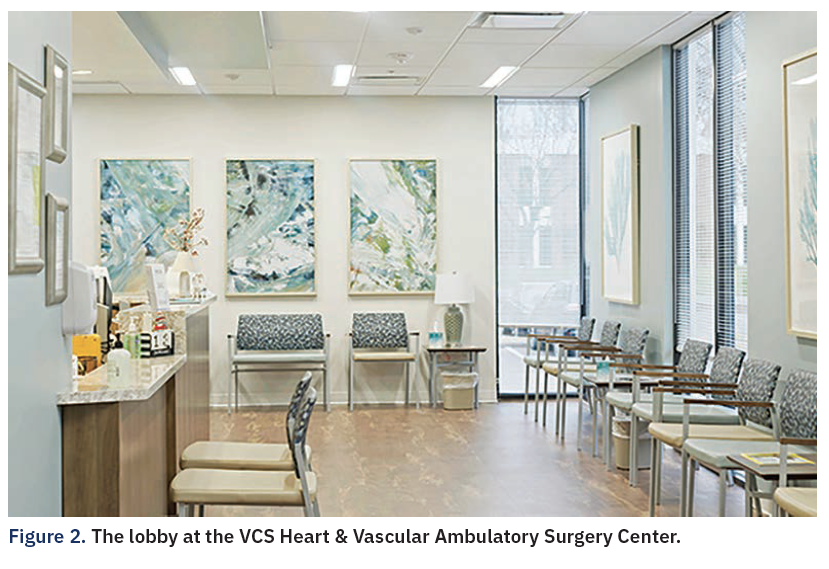 Figure 2. The lobby at the VCS Heart & Vascular Ambulatory Surgery Center.