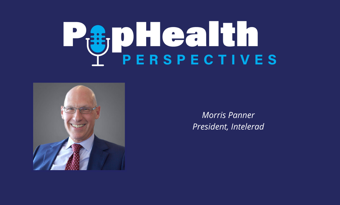 Headshot of Morris Panner, president of Intelerad, on a dark blue background