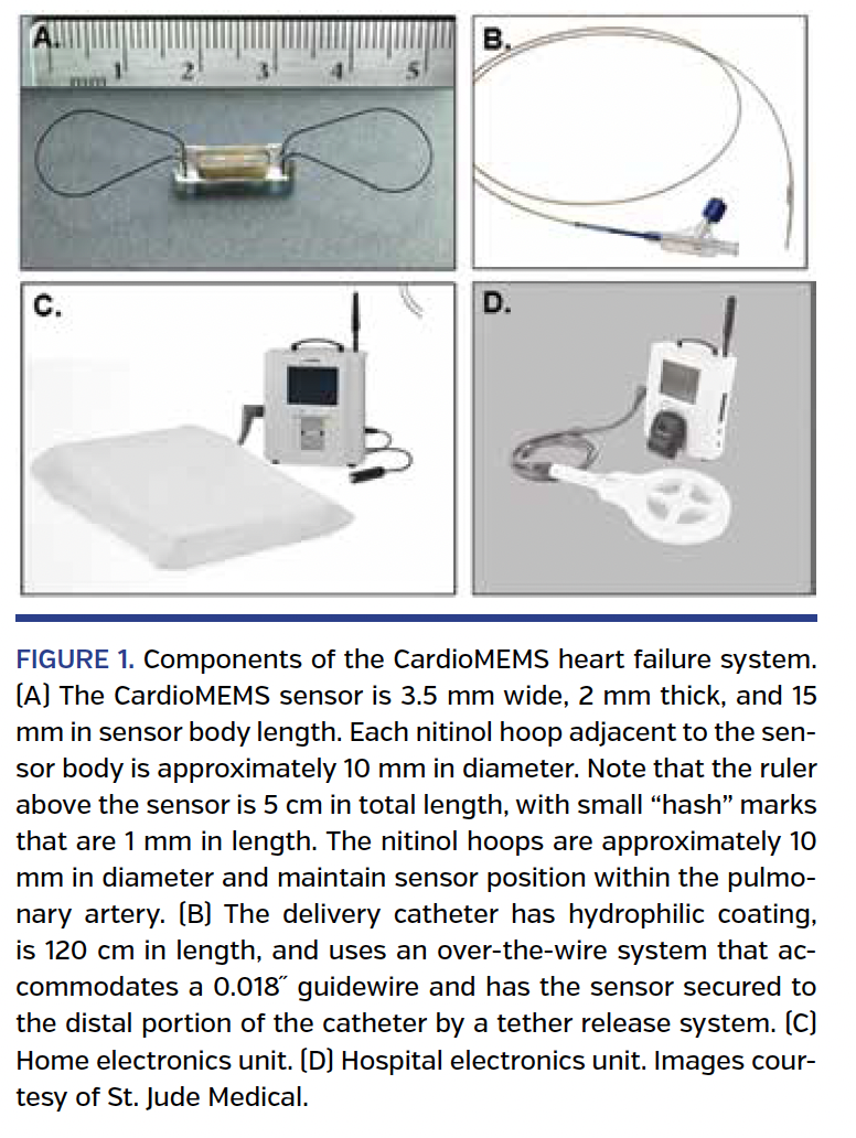 FIGURE 1. Components of the CardioMEMS heart failure system..png