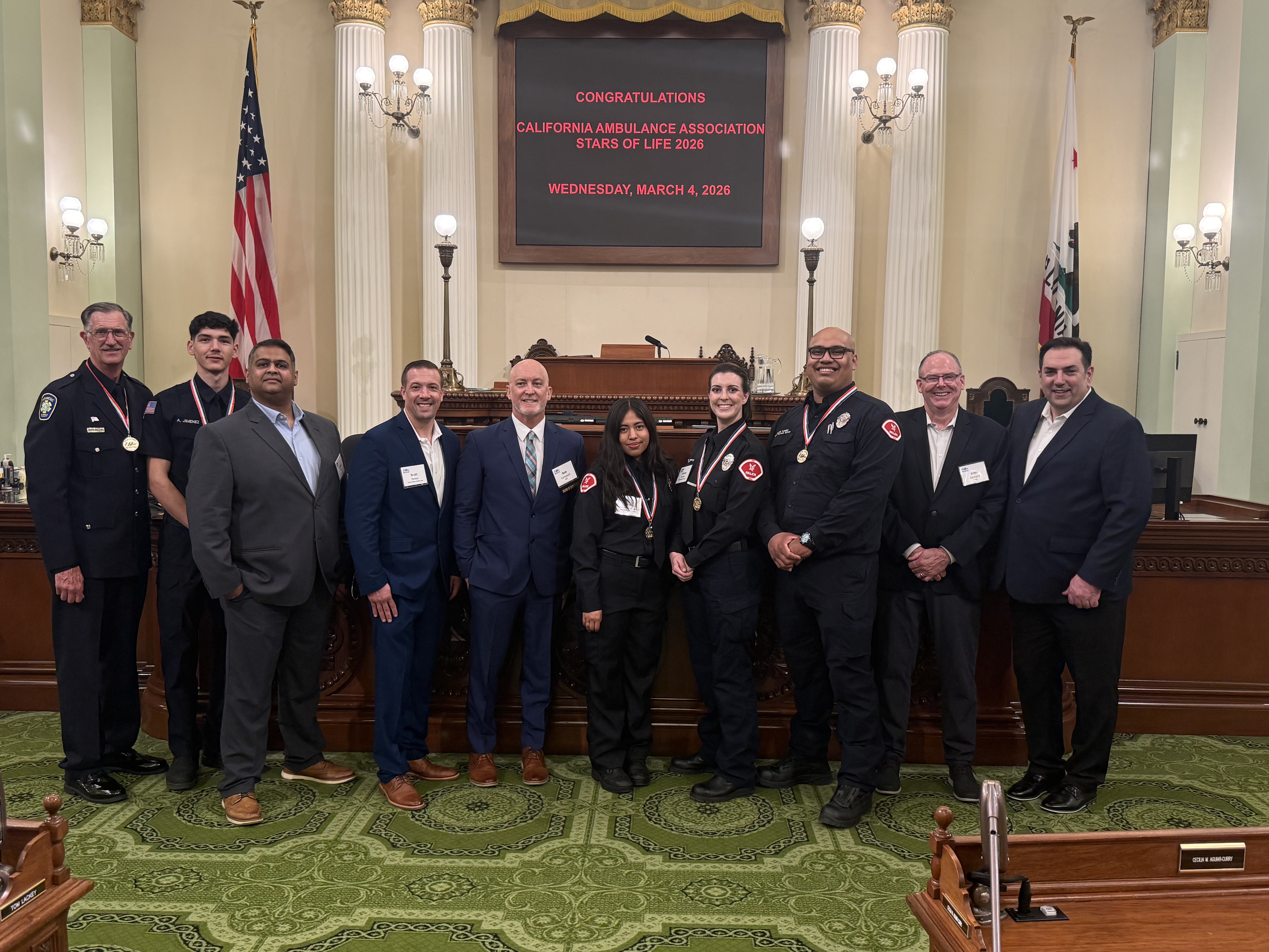 Group photo at stars of life award ceremony