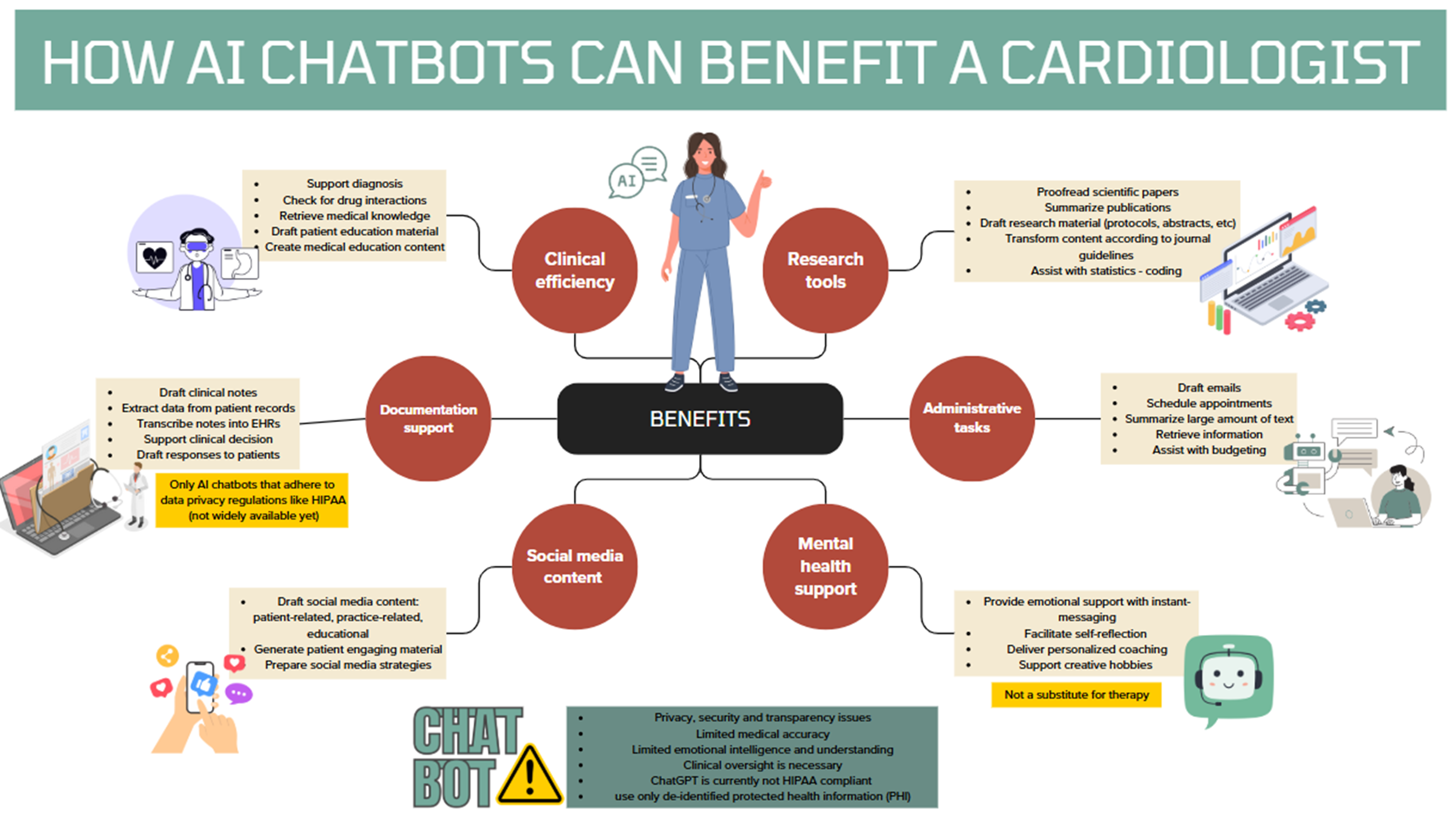 How AI chatbots can benefit a cardiologist.