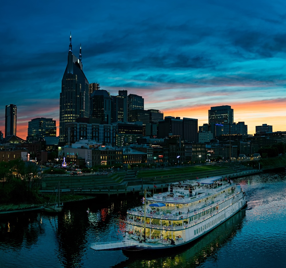 General Jackson Riverboat with Nashville Skyline