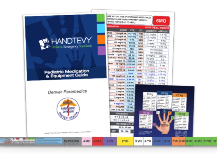 The Handtevy mobile application provides medical information for EMS responders within seconds as well as pediatric medication dosing and tools to help responders perform CPR and defibrillation and document care. 