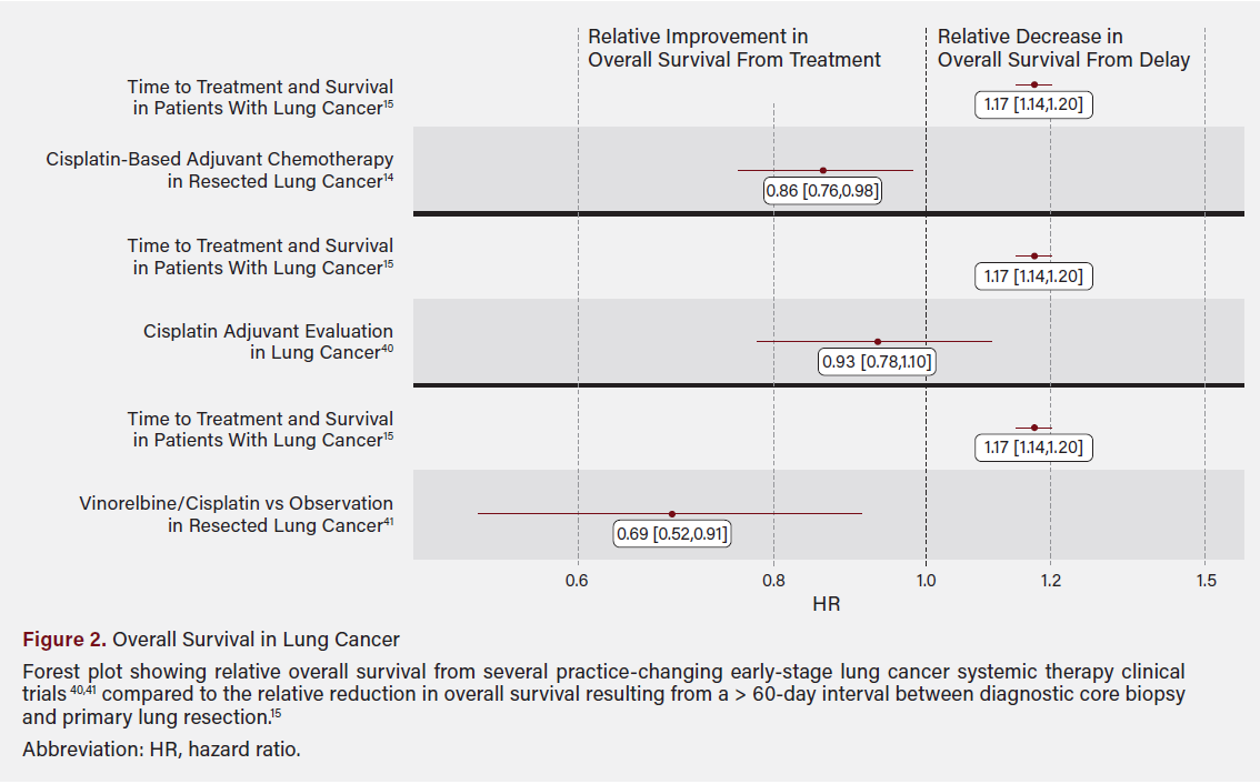 Figure 2. Overall Survival in Lung Cancer