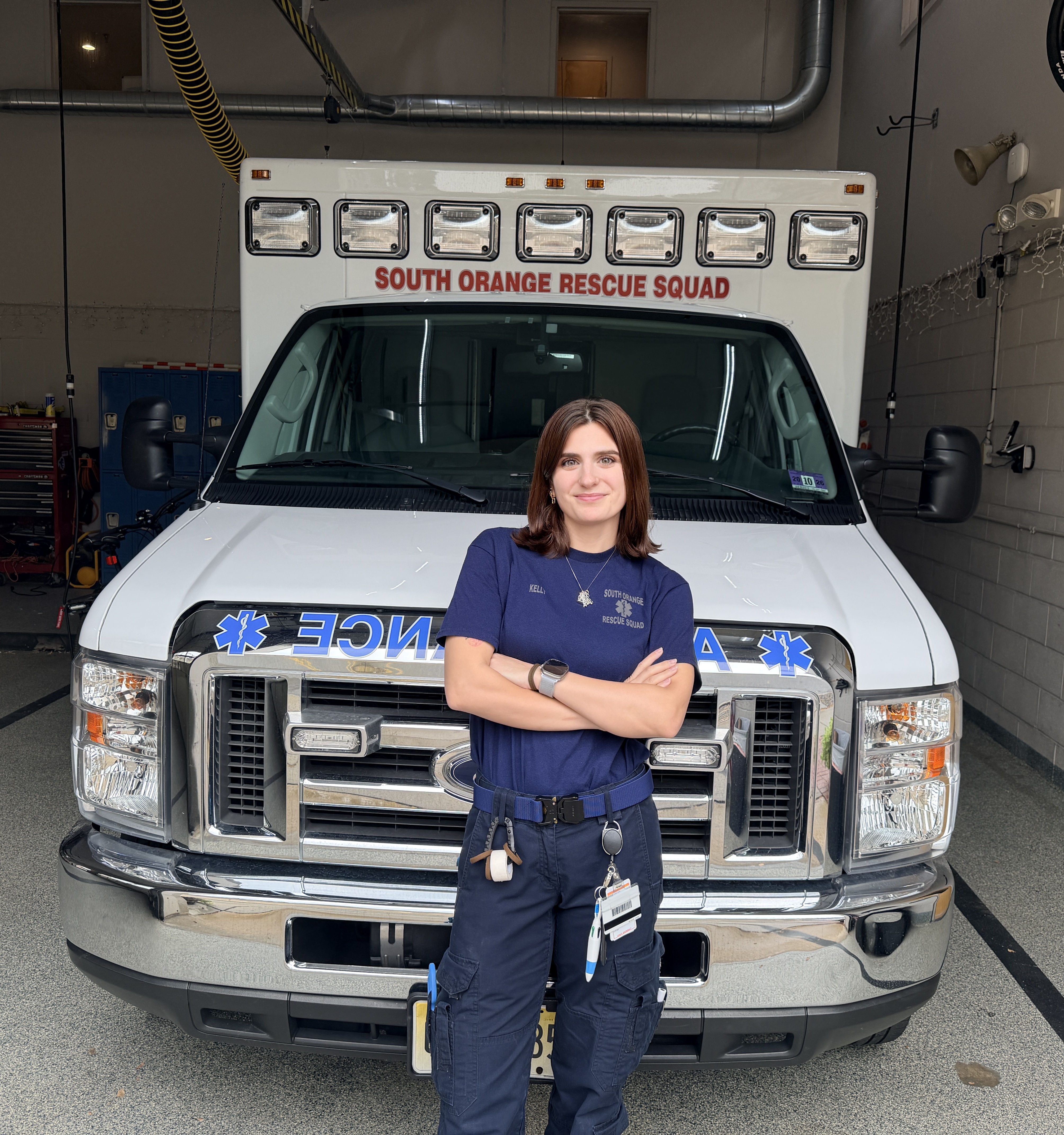Simone Kelly, is a college student and volunteer EMT with the South Orange (NJ) Rescue Squad.