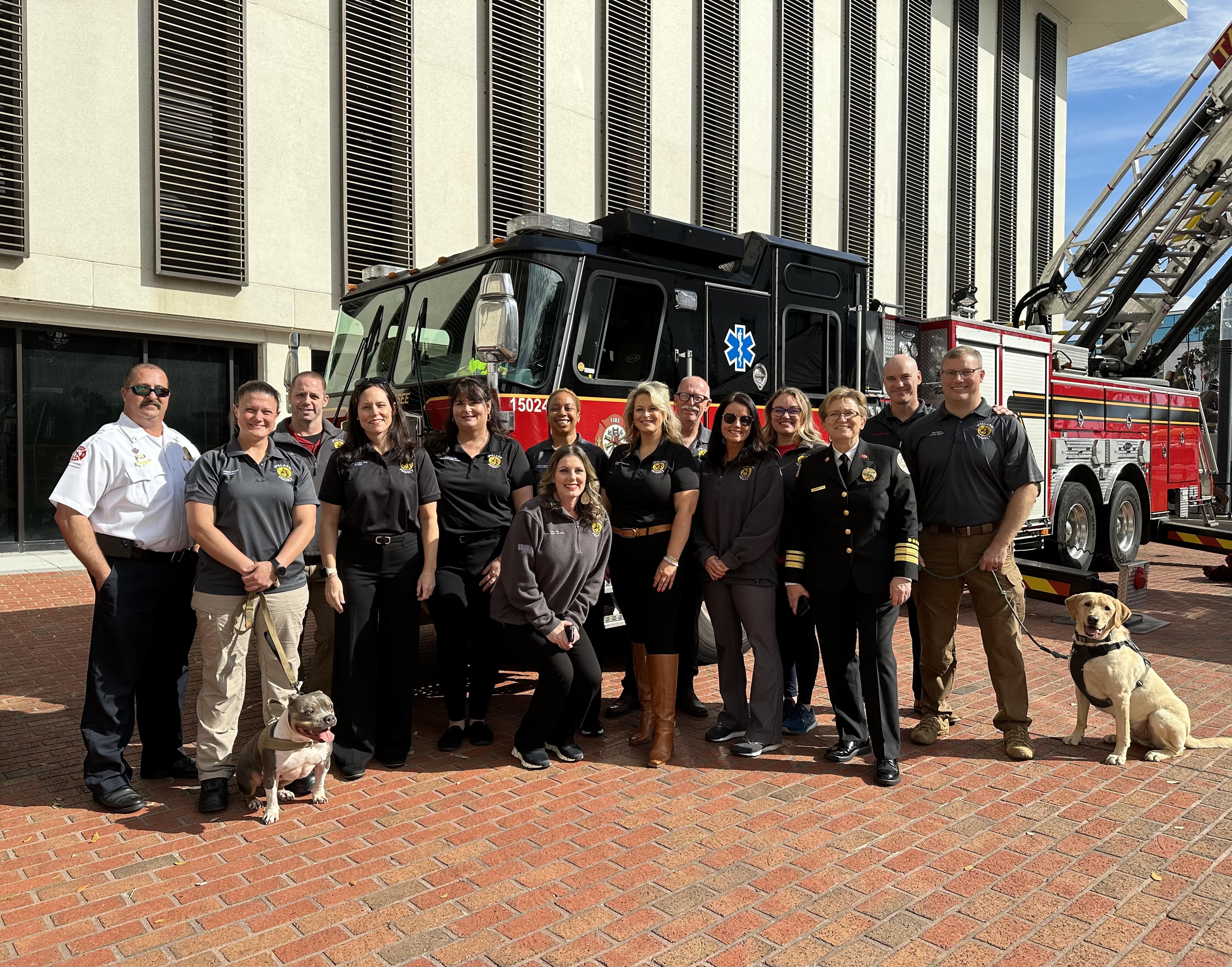 2nd Alarm Project Team members with JoAnne Rice, Director of the Florida State Fire Marshal’s Office during Florida Fire Service Day 2024 Credit: Kellie O’Dare