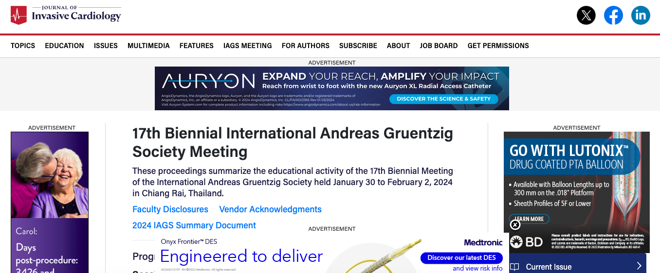 Journal of Invasive Cardiology IAGS July 2024