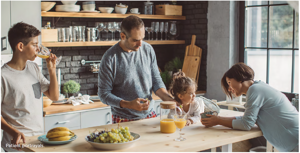 Jeff Patient Portrayal with his family