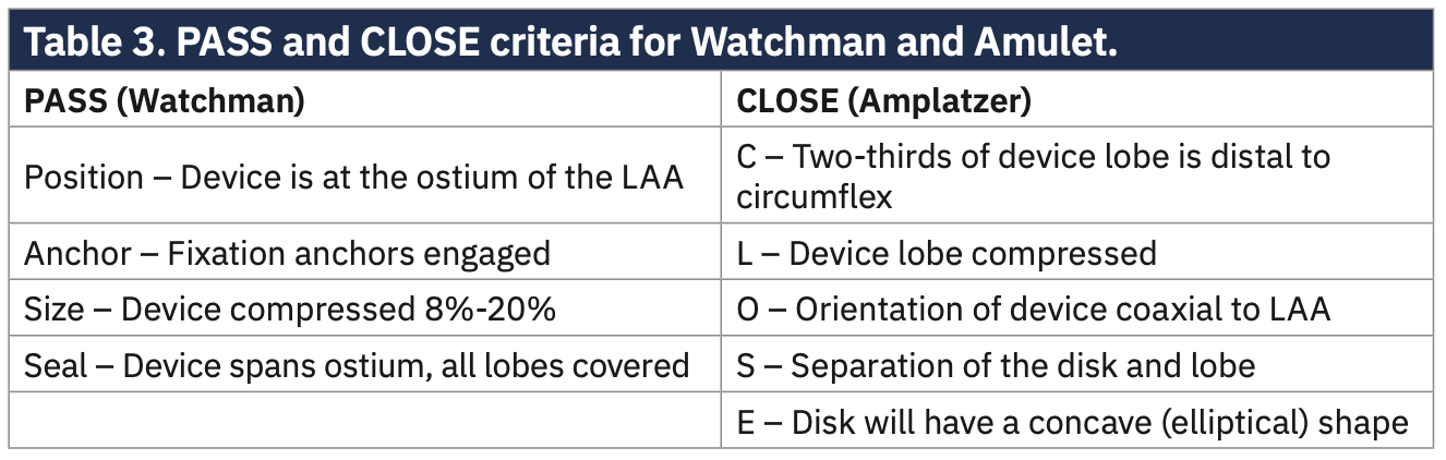 Manyam Left Atrial Appendage Table 3