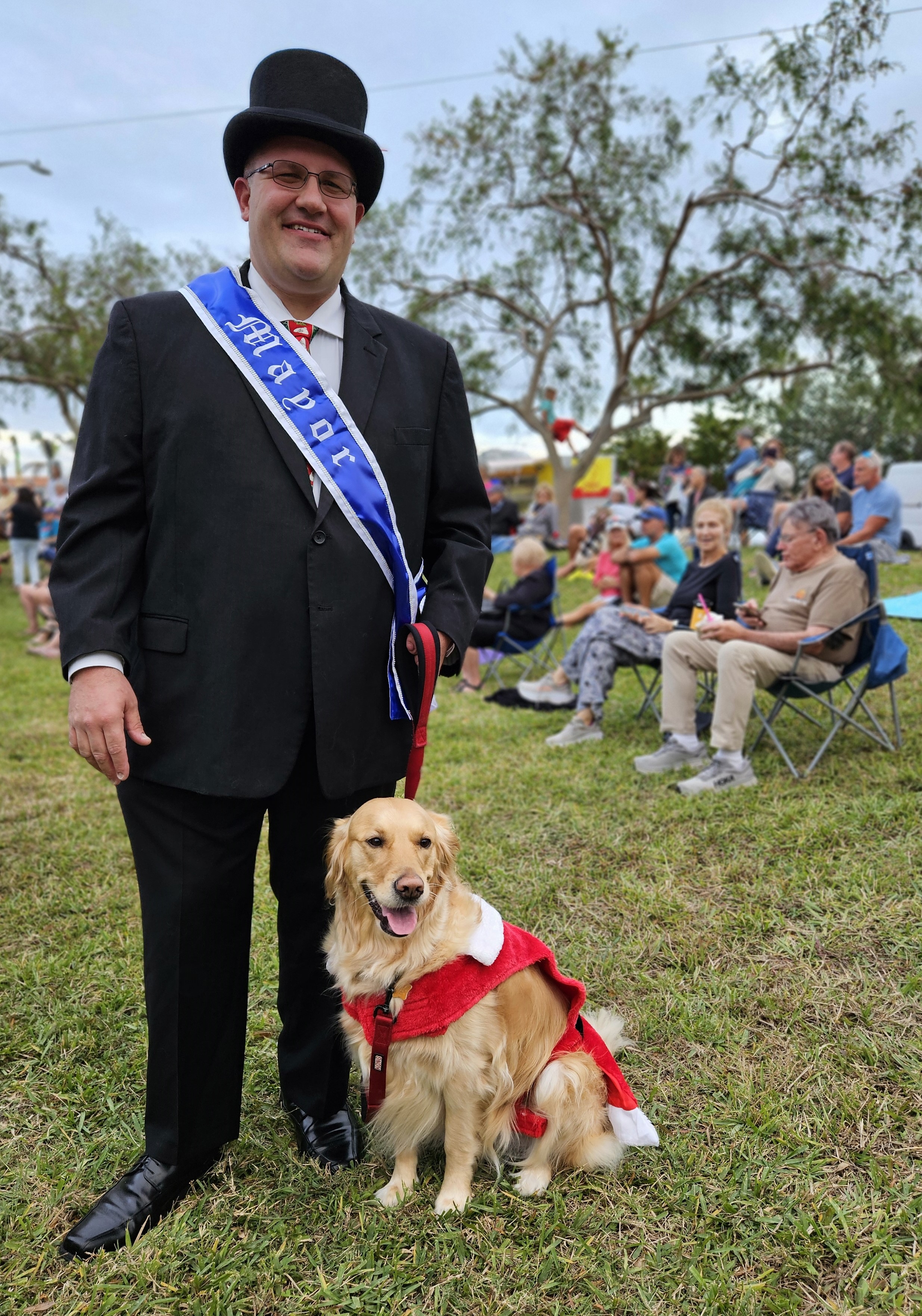 The Mayors Hometown Christmas is an event Nick has worked with Venice MainStreet to hold downtown, and includes Santa, treats, vocal groups performing and a tree lighting. Mayor Pachota is pictured with his dog, Willow.