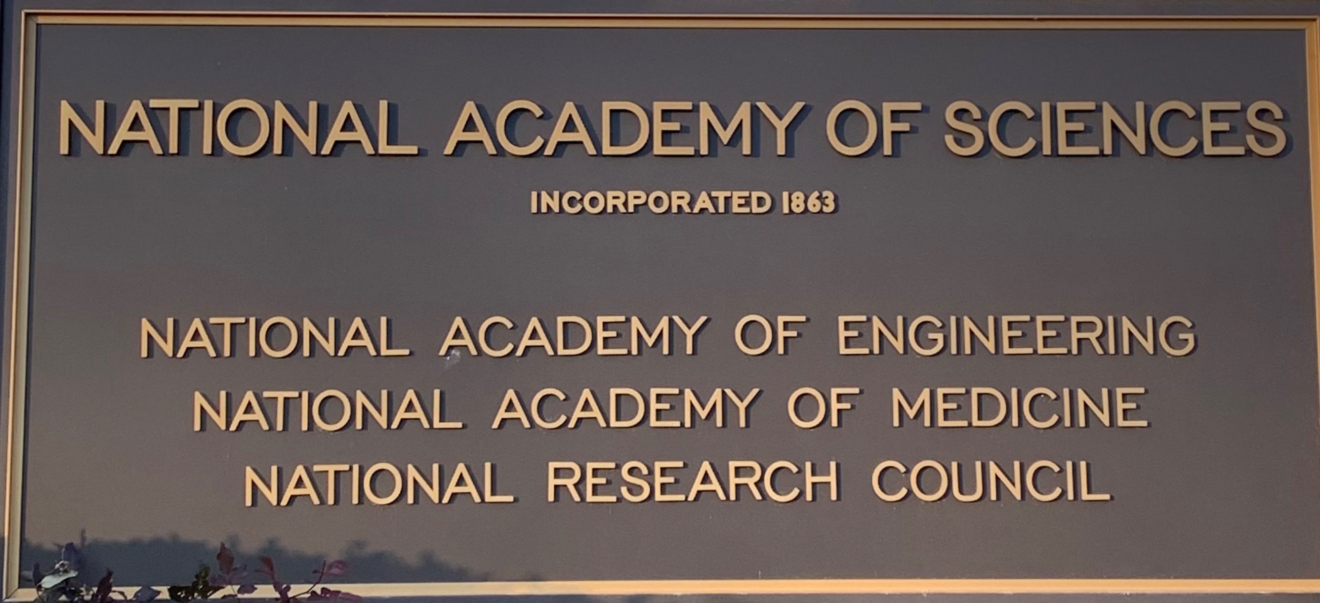 national academy plaque