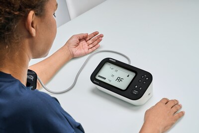 OMRON blood pressure monitors with IntelliSense AFib automatically check for AFib during every blood pressure measurement.