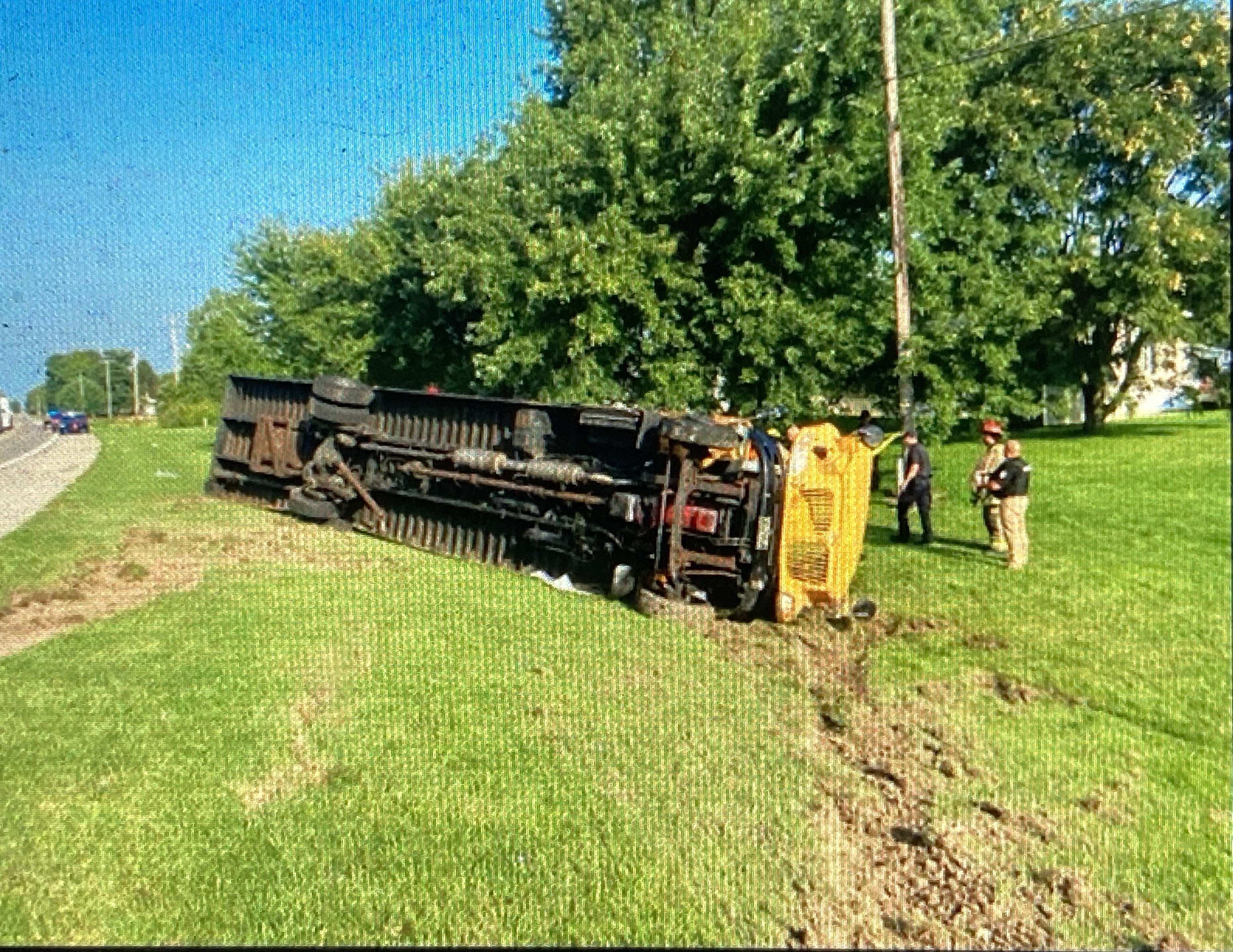 A school bus overturned in&nbsp;Ohio’s Northwestern Local School District. (Photo:&nbsp;German Township Fire & EMS)