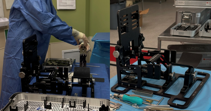 Figure 7. External leg holder/standard instrumentation setup