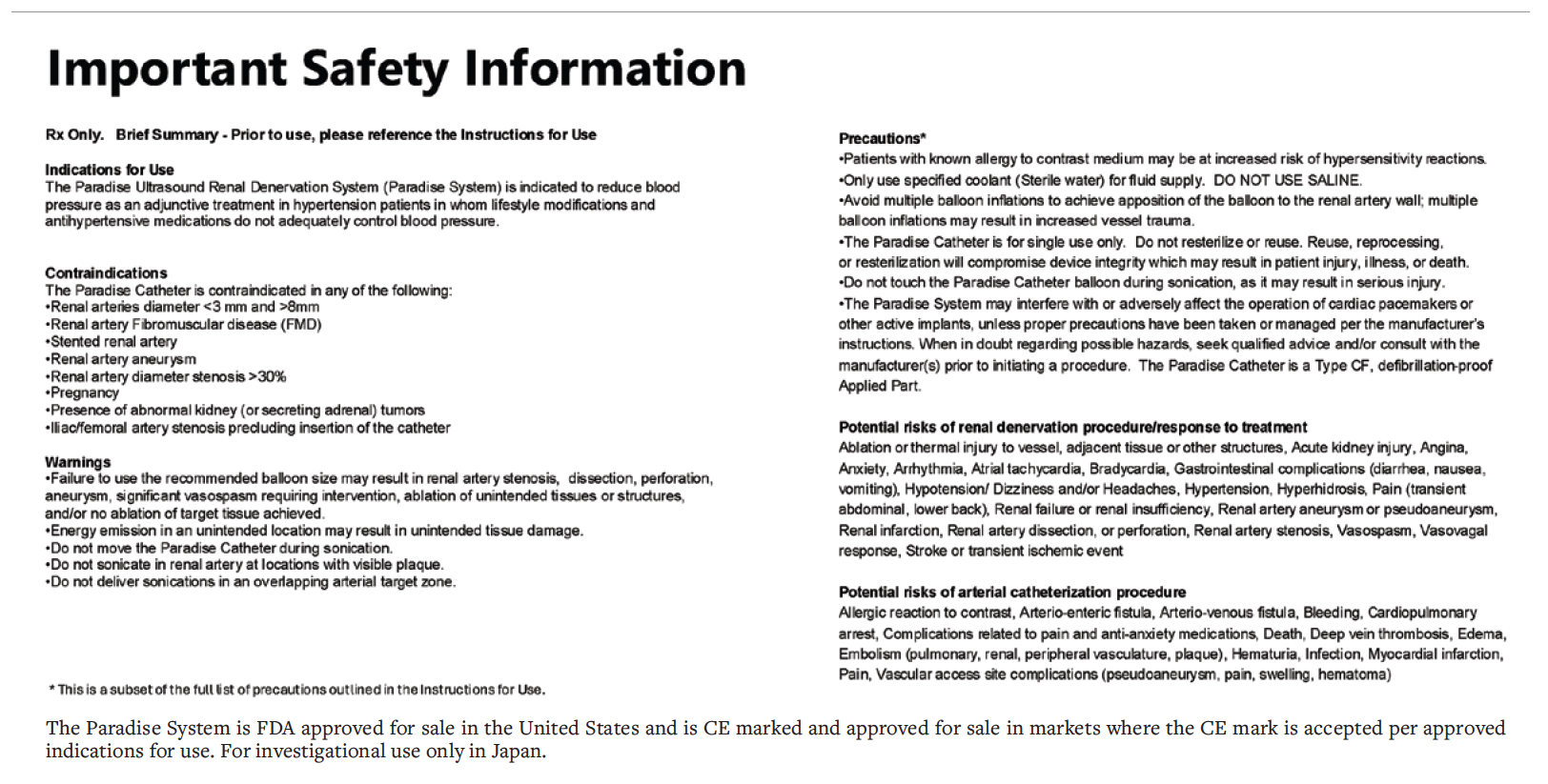 Important Safety Information