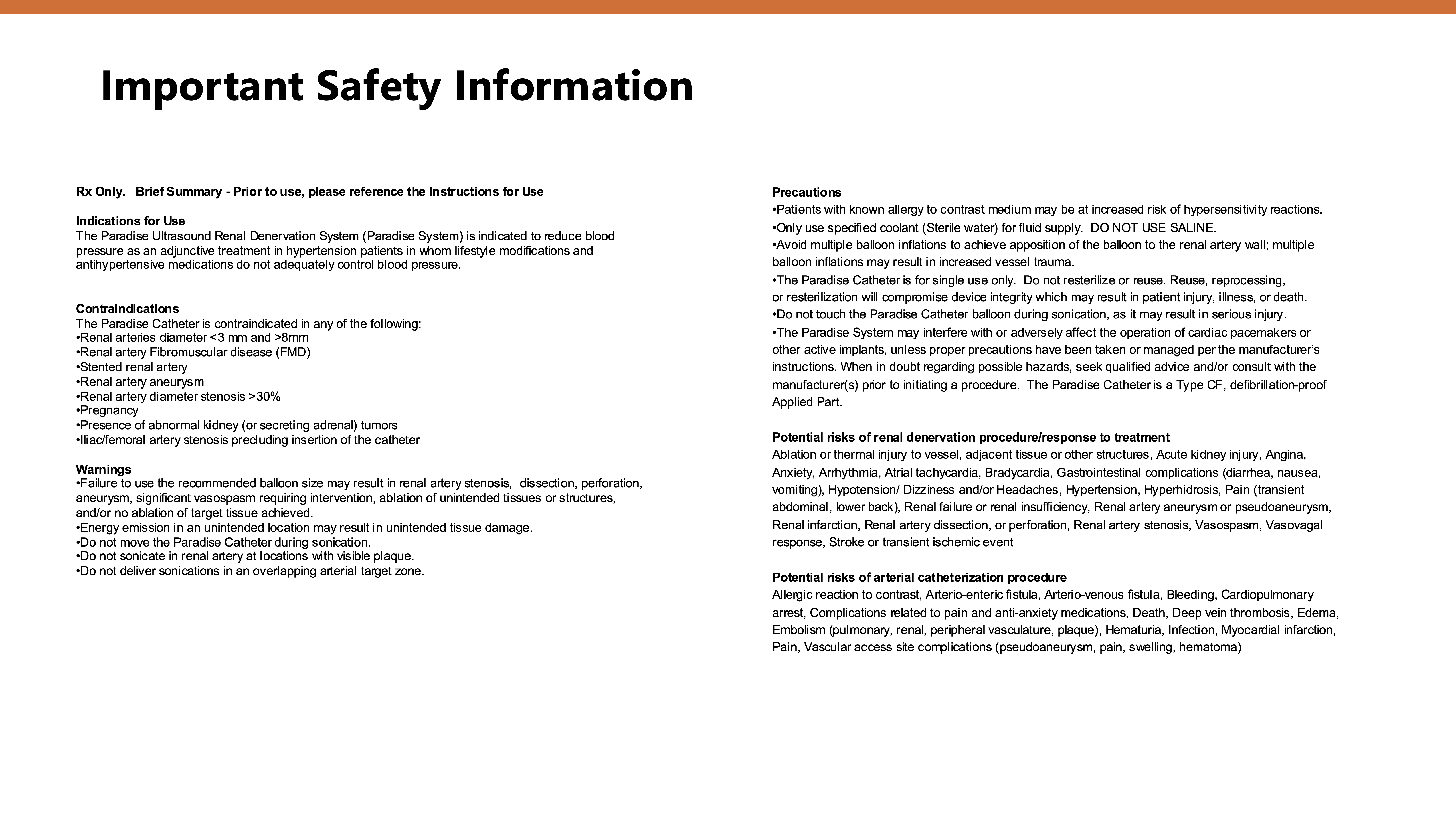 Paradise uRDN (Recor Medical)