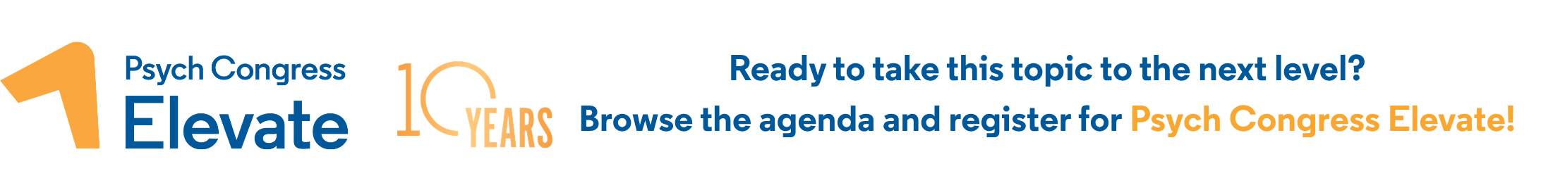 Psych Congress Elevate banner