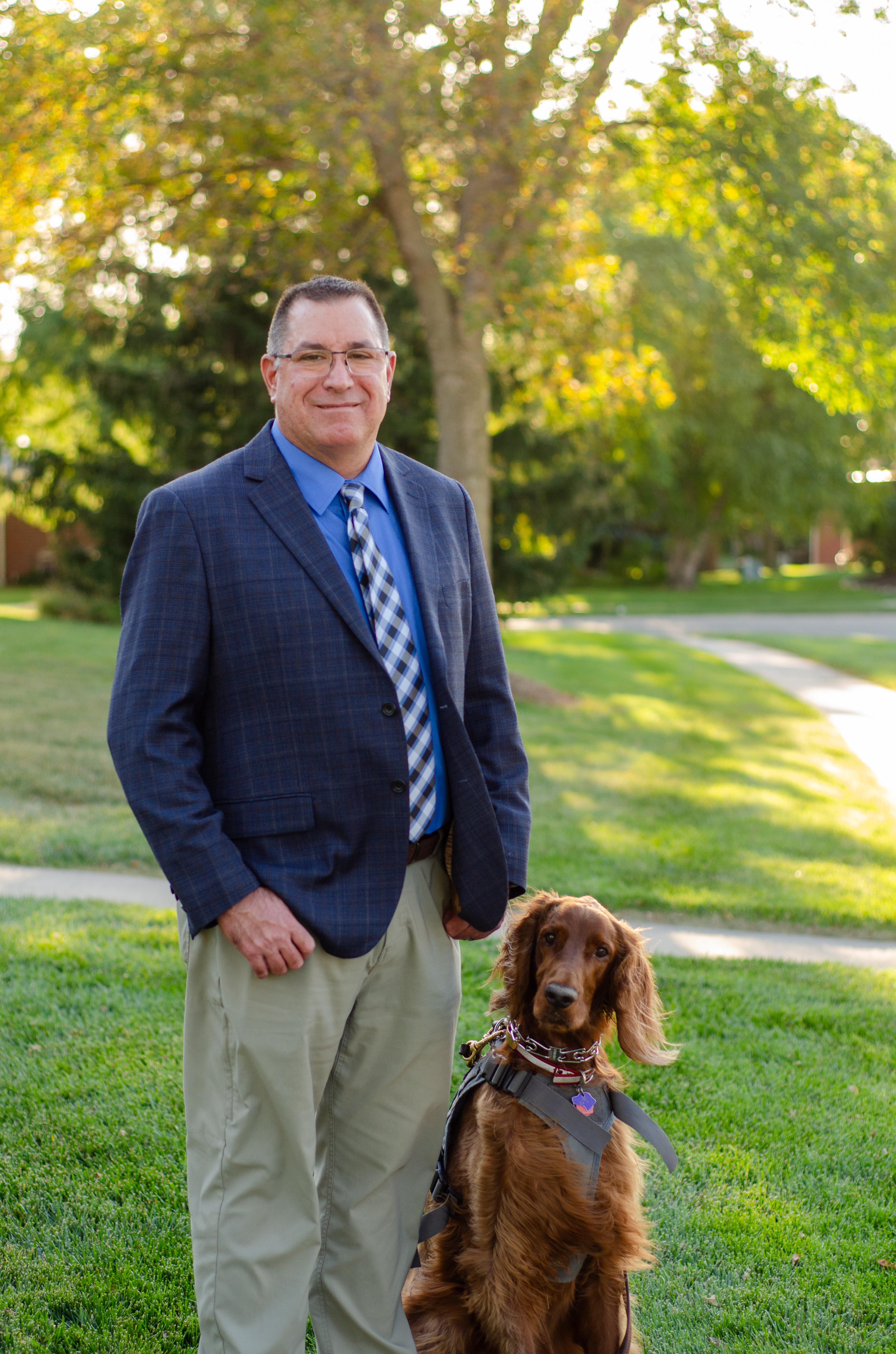 The author with his service dog