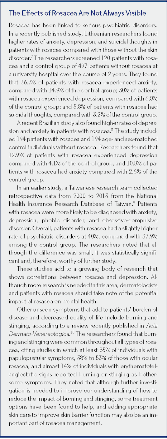 The E  ects of Rosacea Are Not Always Visible