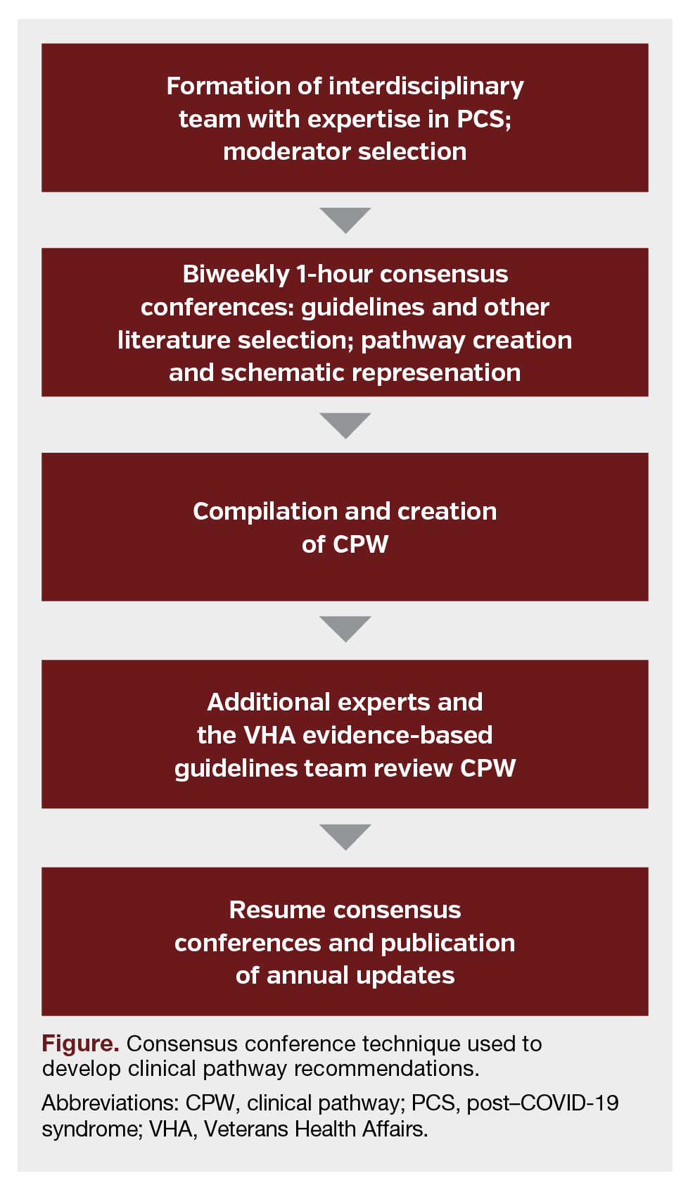 Figure. Consensus conference technique used to develop clinical pathway recommendations.