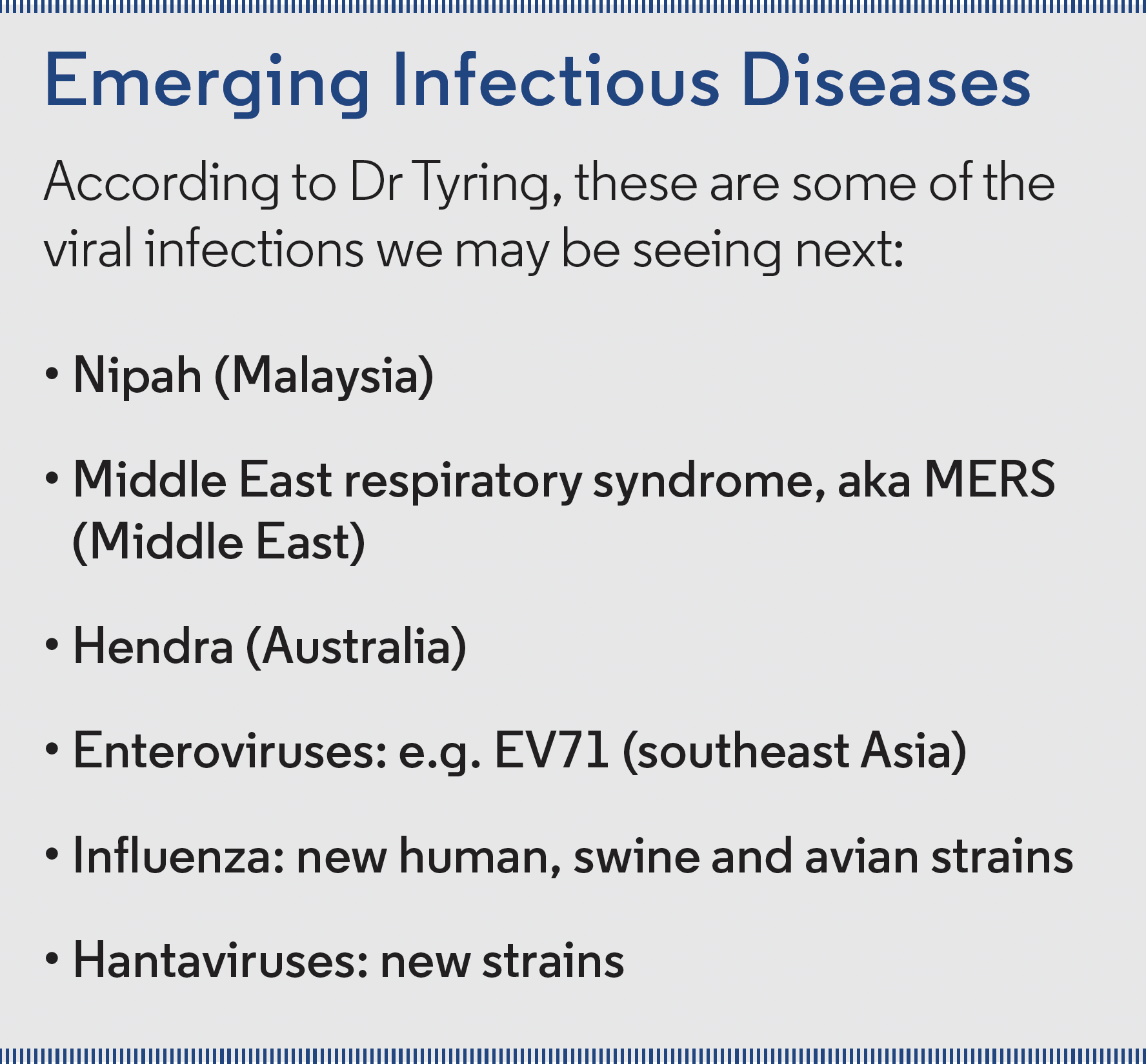 Emerging Infectious Diseases