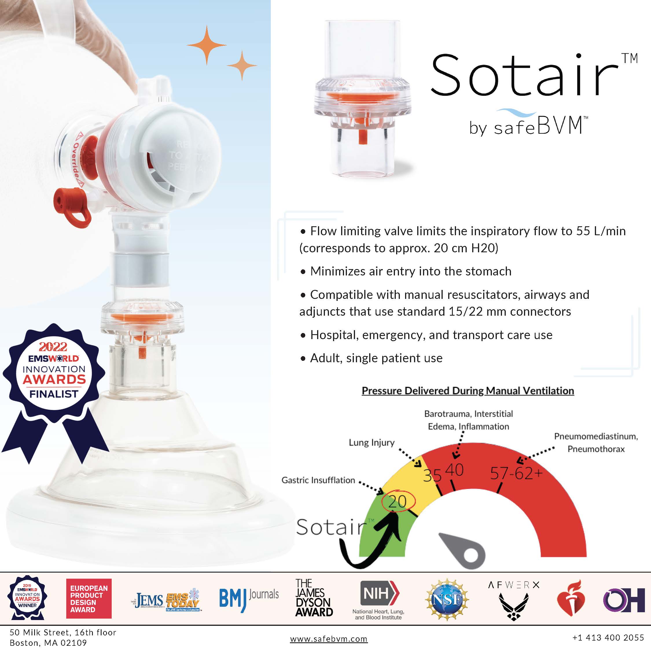 SafeBVM's Adult Sotair Device Receives FDA 510(k) Clearance