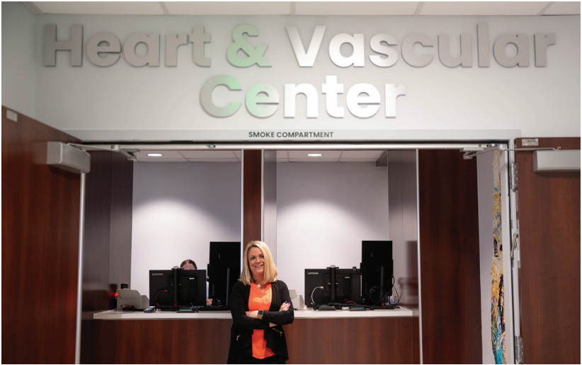 Holly Beaton, registration specialist, at the Heart and Vascular Clinic. 