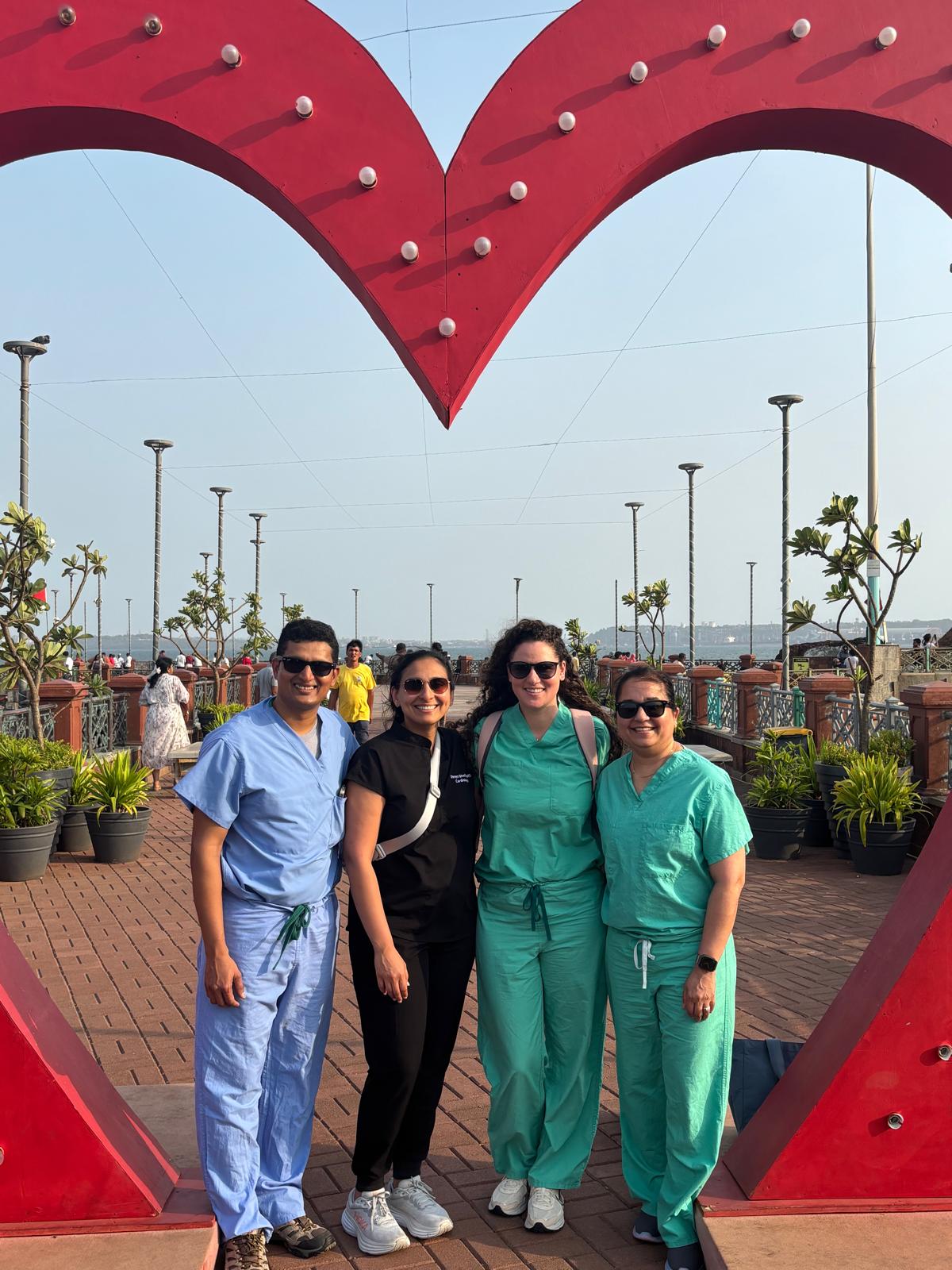 CLD Goa team under heart structure