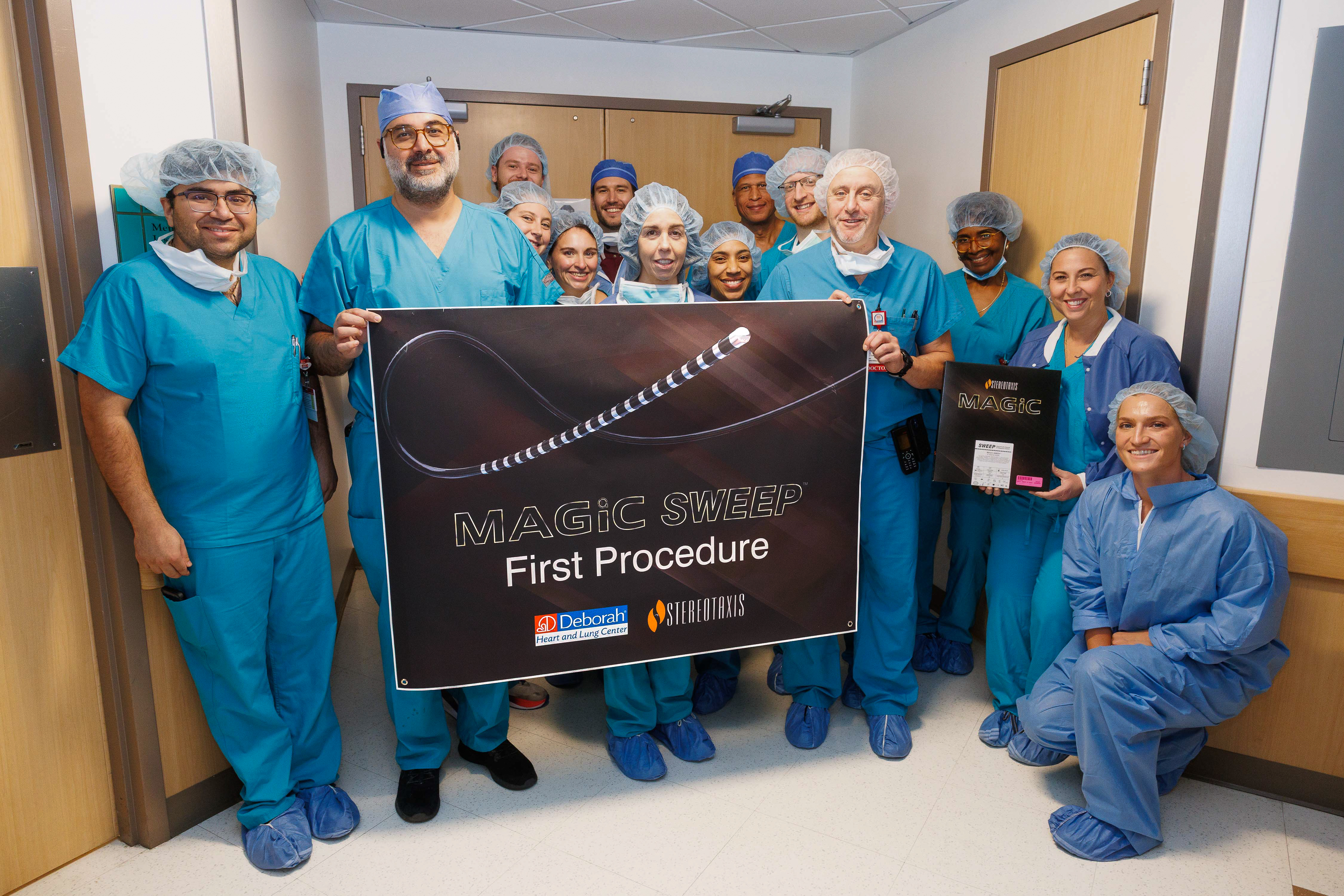 The EP team at Deborah Heart and Lung Center celebrates successfully treating the first patients using MAGiC Sweep