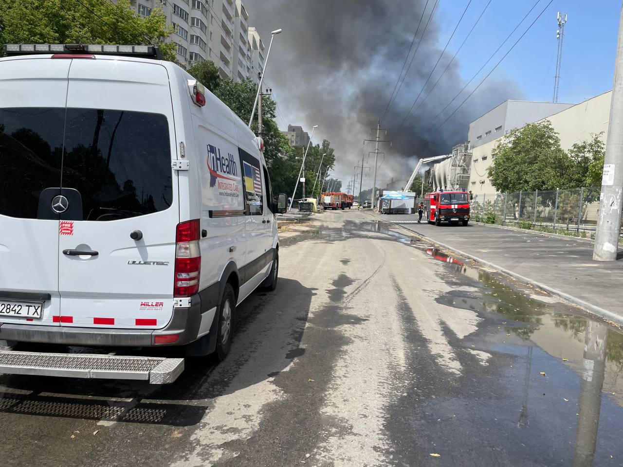 Donated ambulances in Ukraine.