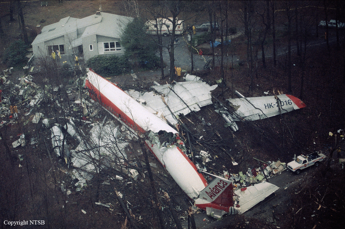 The plane split in half, allowing 85 people to survive. 