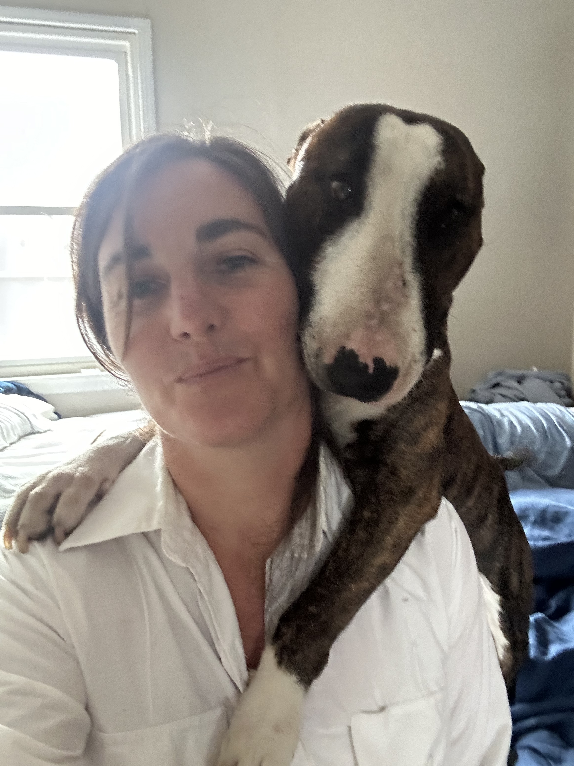 Joanna Sokol with dog Louie