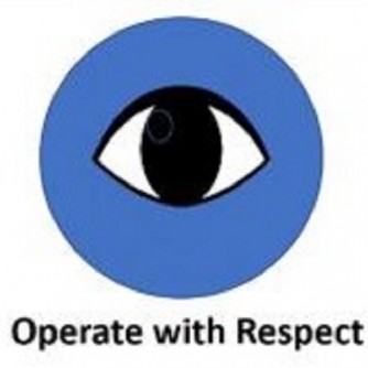 The eye signage placed in operating theaters to reduce poor behavior.
