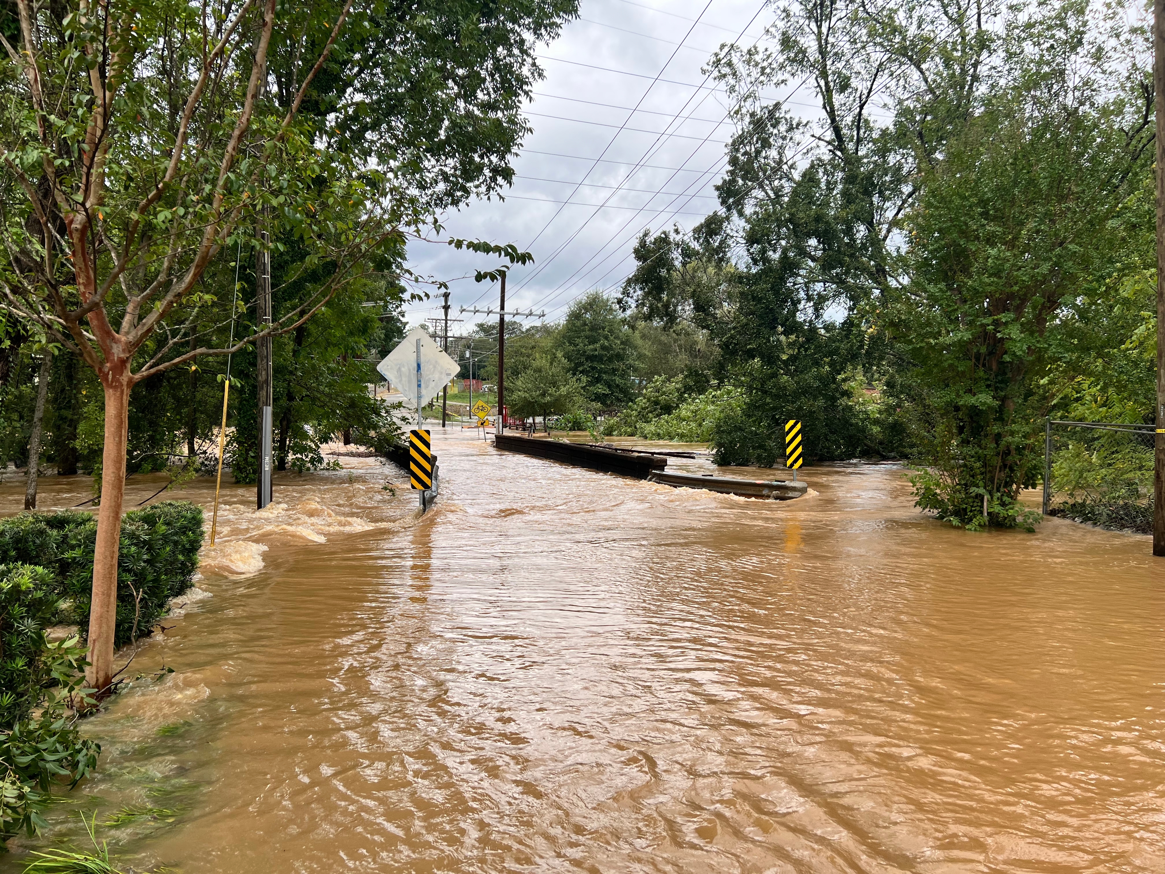 Flood waters after Hurricane Helene