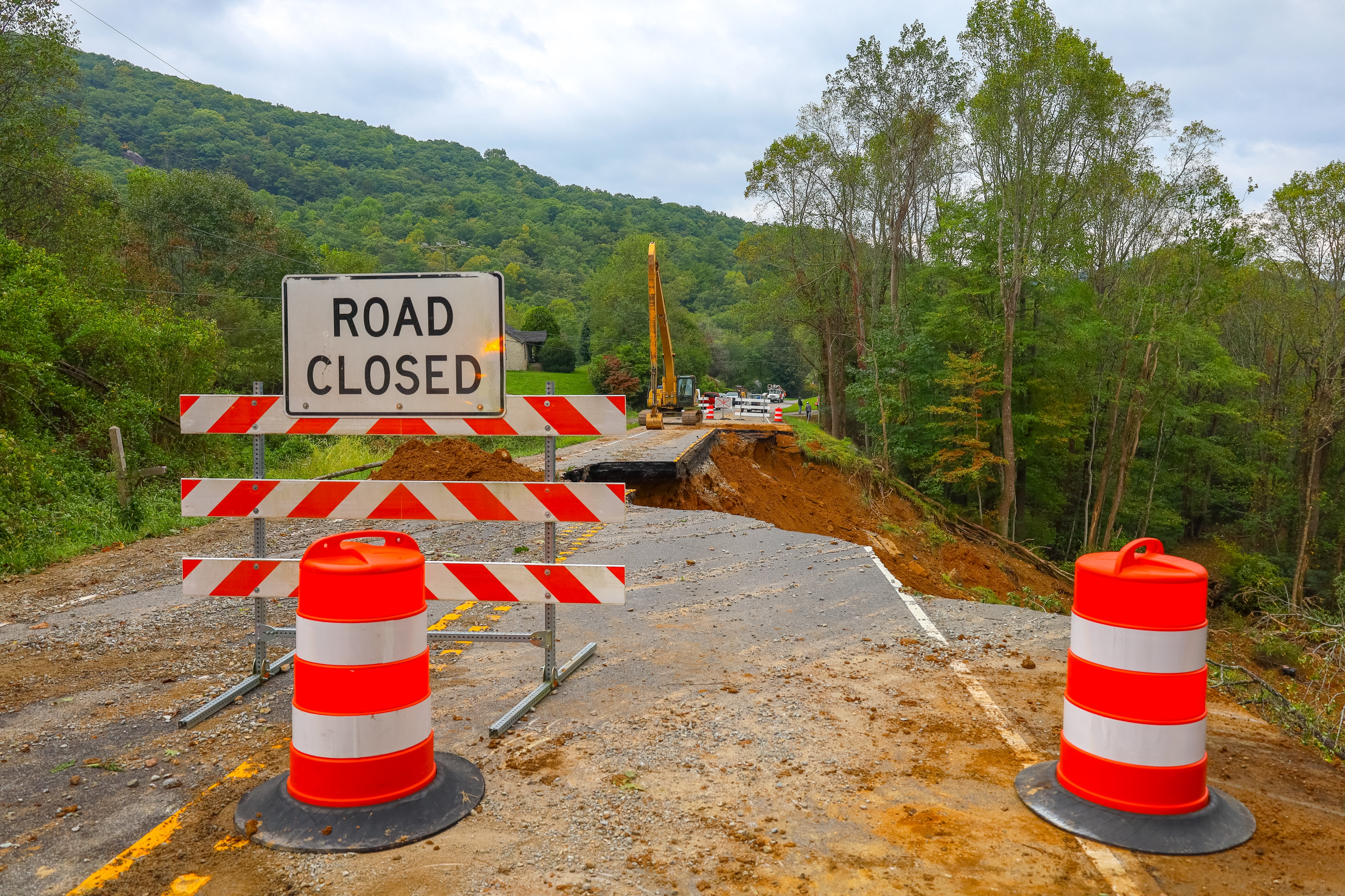 Closed Road from Hurricane Helene